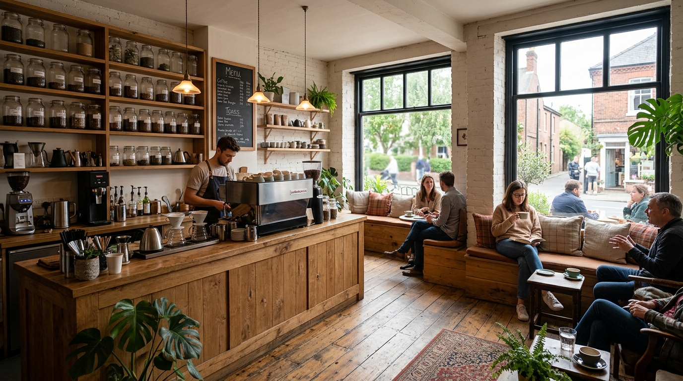 Espresso bar and barista workspace